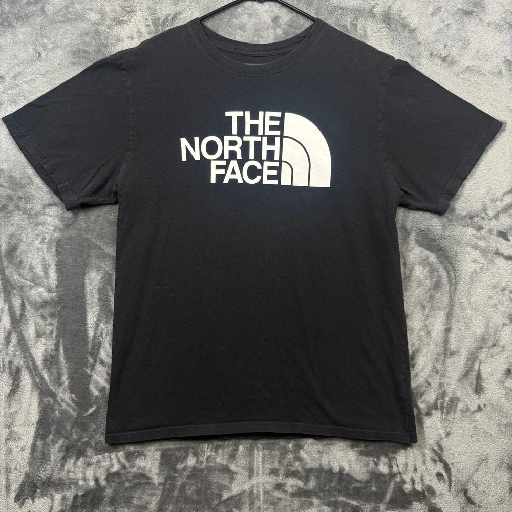 The North Face T Shirt Mens L Black Graphic Logo Short Sleeve Crewneck Tee